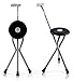 Produktbild G&M Dreibein Krücken Faltstock Sitz Old Man Krücke Hocker Folding das Stativ höhenverstellbar Cane Sitz Whe Old Man Walking Stick Hocker Walker Leichte Krücken Hocker 84X51X22CM