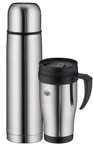 alfi 5447560075 hot-to-go Set Isolierflasche Eco 0,75 L und ecoMug 0,35 L - 2