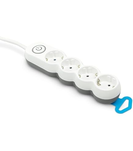 Regleta V-TAC De 4 Enchufes Schuko Con Interruptor Y Cable De 1.5m, Para Hogar, Oficina O Garaje