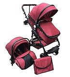 Komfort und Alltagstauglichkeit / Dank des um 180° drehbaren Komfortsitzes kann Ihr Kind zu Ihnen oder in Fahrtrichtung schauen. Die hinteren Luftreifen sorgen für eine angenehme Federung und die Vorderreifen aus robustem Gummi für Pannensicherheit. Dank der Allradfederung sind Sie auch auf unebenem Gelände sicher unterwegs. Die Vorderräder sind schwenk- und feststellbar, somit können Sie auf dem Gelände aber auch in der Stadt spazieren fahren. Die breite Matratze sorgt für Komfort für Ihr Baby.