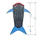Luxugen Shark Tail Blanket Snug Rug Throw Blanket, 56 x 21 Inches Plush Fleece Blanket for Kids, Grey