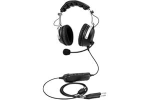R SPIDER WIRELESS ANR Aviation Headset mit Bluetooth, aktive Geräuschunterdrückung, bequeme Ohrpolster, GA Dual Plugs, inklusive Headset-Tasche