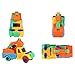 YIXIN Mini Assemble Lorry Truck Build-n-Play Self-assembled Push Forward Van Block Combination Puzzle Toy Truck for 5 Years Old+ Kids (Excavator)
