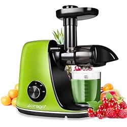 Extracteur de Jus CIRAGO, Extracteur à Jus avec deux vitesses de réglage, facile à nettoyer, moteur silencieux, centrifugeuse à pression froide pour légumes et fruits, sans BPA