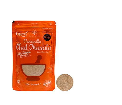 Chowpatty Street Sal Negra Especiada - Chat Especia (Ganador del Premio Great Taste 2017) Paquete grande para volver a sellar 100g