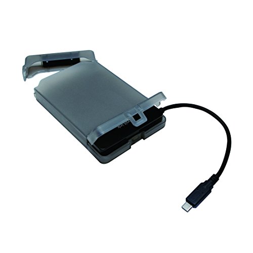 LogiLink AU0039 USB-C 3.1 auf 6,35 cm (2,5 Zoll) S-ATA Adapter mit Schutzhülle grau - 3