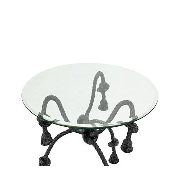 Casa Padrino side table metal/glass Tau rope optics - glass table - Image 3