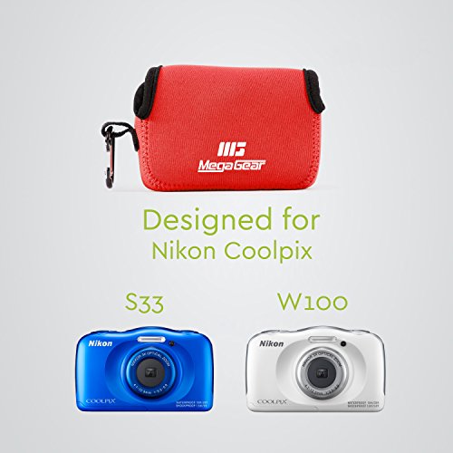 MegaGear MG793 Nikon Coolpix W100  S33 Ultra Light   tui en N  opr  ne - Rouge