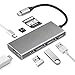 Produktbild USB C Hub - Cookan Thunderbolt 3 Dock 7-in-1 Multiport Typ C Adapter mit 4K HDMI / 3.0 USB Anschlüsse für MacBook Pro, MacBook, Huawei Mate 10 / P20, Chromebook, Sumsung S8 und mehr Type C Geräte