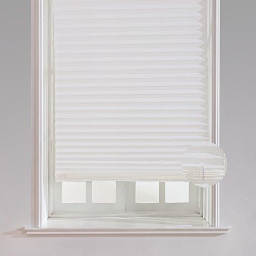 Naplume Can Be Cut To Size Pleated Blind Eurostyle Opaque Blackout Roman Blind Roman Blind, 90x175 cm White