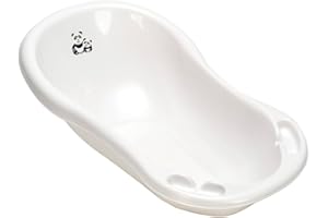 KiNDERWELT Babywanne 84 cm - Baby Badewanne Panda Motiv - BPA-Frei - Wanne zum Baden für Babys und Neugeborene