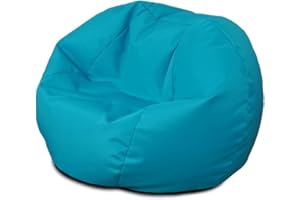 Bags of Beans Wipe Clean Kids Bean Bag Chair with Filling Included - Outdoor Kiddies Beanbag Seat - Machine Washable Childrens Beanbag Furniture for Girls & Boys - 67 x 48cm (Turquoise)