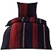 Produktbild 4tlg Bettwäsche Seerzucker 135x200 Schwarz Navy Rot