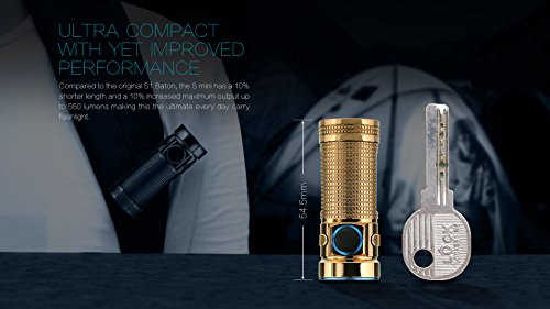 Olight® S mini Baton Taschenlampe Cree XM-L2 LED max. 550 Lumen mit 16340 CR123A 1600mAh Batterie – Globale Limited Sonderedition - 5