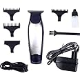 Ateer GM-6025 Professional Cordless Trimmer For Men | Ultra Fine Blade, Rechargeable, Heavy Duty Electric Razor Trimmer For Men And Women, Silver