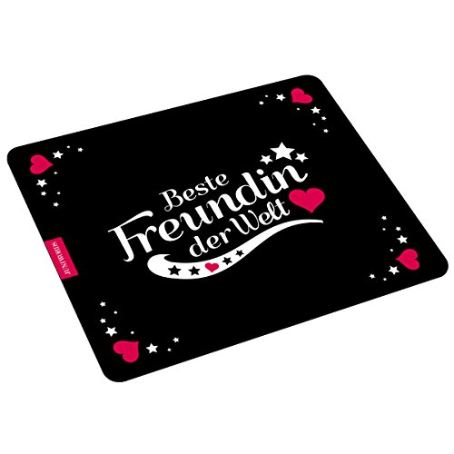Wandkings Mousepad / Mauspad mit Schriftzug "Beste Freundin der Welt" - Design wählbar - ideales Geschenk für die Freundin - MOTIV 3