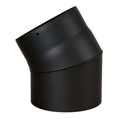 Ofenrohr, Rauchrohr, Bogen, Senotherm, 30°, ø 150 mm Schwarz