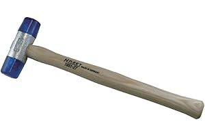Hazet maza de plástico de cara blanda 1951-27, 265 mm, cabeza del martillo 27 mm - acetato de celulosa resistente a los golpes, prácticamente sin retroceso, estilo robusto de fresno
