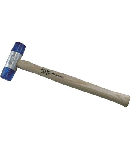 Baseplex Schonhammer – Celluloseacetat 50 Mm, Zinkdruckguss-Gehäuse, Holzstiel, Ersatz-Einsätze Möglich – 3906.050