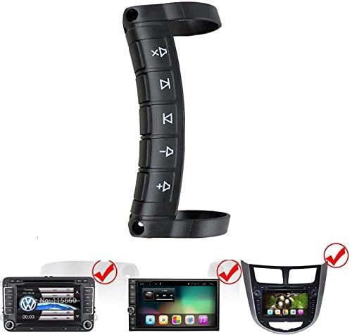 Universal Car DVD GPS Player Steering Wheel Wireless Remote Controller with Audio Volume Bluetooth Switch for DVD Player GPS Navigation System (5 keys)