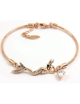 colorfulday Rose Vergoldet CZ Kristall Meerjungfrau Armreif Armband