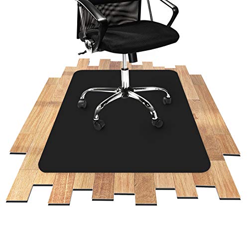 Tapis protège-sol Office Marshal® noir pour sols durs | amortit le bruit de pas + résistant à la saleté | tailles diverses - 90x120cm