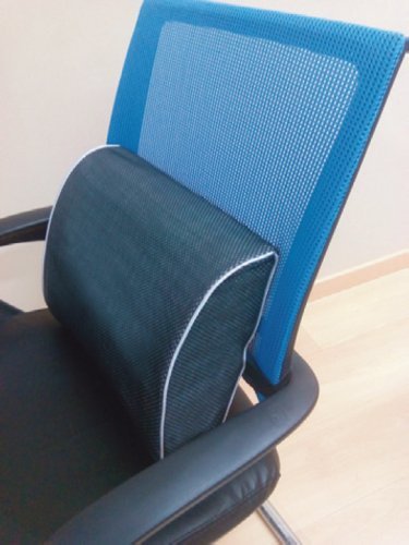 coussin de dossier lombaire viscoélastique. 35 x 30 cm, Ergonomique. Bon pour douleur de lombaires ou sciatique