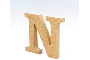 LA LLUNA ALWAYS CREATING Lettres de Bois. Lettres Grands en Bois de 20 cm Haut pour décoration et travaux manuels. Alphabet Complet Disponible (N)