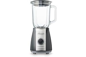 Morphy Richards Total Control Glass Jug Blender with Ice Crusher Blades, 5 Speed Settings, Pulse Control, 600 W, 1.5 litres, Grey, 403010