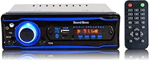 SoundBoss SB-0000BT Bluetooth/USB/SD/AUX/FM/MP3 Car Stereo (Blue)