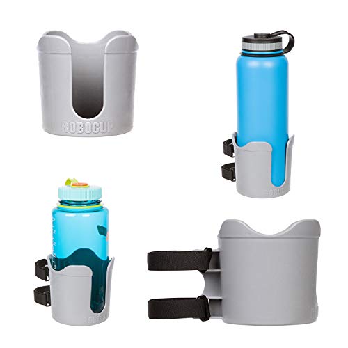 ROBOCUP Plus, extensión de Accesorio con Mayor Capacidad de 95 mm, Nalgene, HydroFlask, Tazas, Vasos, teléfonos, Gris