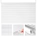 Produktbild KINLO 90 x 130cm (BxL) Plissee Klemmfix ohne Bohren Jalousie Faltrollo klemmträger Easyfix verspannt Rollo für Fenster Sichtschutz und Sonnenschutzweiss)