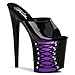 Produktbild PleaserUSA Gogo-High Heels Flamingo-801FH-01 schw./purple 36
