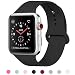 Produktbild HILIMNY Für Apple Watch Armbänder 38MM, Soft Silikon Sportarmband, Ersatz füriwatch Armbänder, Series 3, Series 2, Series 1, Nike+, Edition, Hermes (Schwarz, 38MM-SM