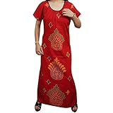 Indiatrendzs Women's Nighty Printed Cotton Nightwear (chest 40)