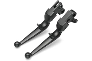 MOTORFISH Levier de frein à main et d'embrayage pour Harley Sportster Dyna Softail Electra Glide Road King 1996-2017 (Noir)