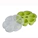 BEABA 6-Compartment Multiportions Silicone Food Storage (90 ml, Neon)