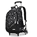 Produktbild LUCKGXY Kinder Trolley Schultasche, Jungen Hohe Kapazität Abnehmbarer Rucksack 6 Rad Dual-Use Schützen Wirbelsäule Reiserucksack 12,5x7,4x18,5 Zoll (32x19x47 cm),E