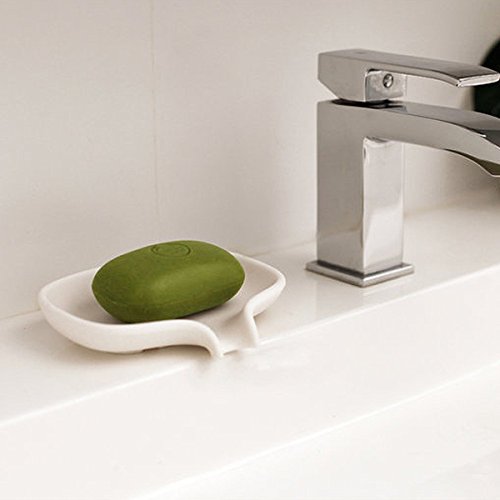 Bosign Soft Seifenschale mit Ablauf, Weiß, Silikon - 2