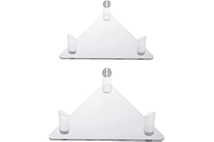SVUPUE Transparent Football Stand Holder, Stylish Triangle Acrylic Basketball Display Stand Non-Skidding Sports Ball Storage Holder for Soccer Rugby Volleyball(2pack)