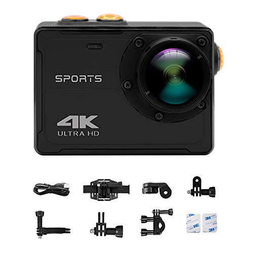 Vmotal GSV8580 4K WiFi imperméable à l'eau Appareil Photo d'action, Cadeau de Noël Ultra HD / 2,0" LCD / 16MP / 150 degrés Grand Angle/Aucun logement nécessaire dans Les 5M sous l'eau (Noir)