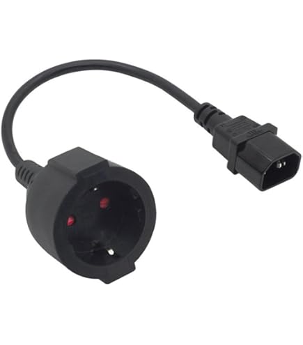 Câble d'alimentation C14 à C5 C7 Y Splitter Power Plug Cord YACSEJAO 10A/250V IEC320 C14 Male to C5 C7 Y Split Short Power Adapter Cable(1FT/30CM