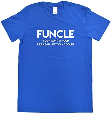 Funcle T Shirt Funny Gift Present For Fun Uncle Birthday Christmas Xmas (Large, Royal Blue)