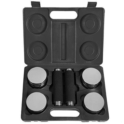 ScSPORTS Hantelset, Kurzhanteln, Hantelscheiben-Set Chrom, 5 kg Kurzhantelset im Koffer - 3