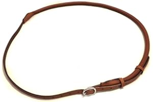 PS Pferdeartikel Leder Halsring Halsriemen Round für Pferde verstellbar Farbe Cognac