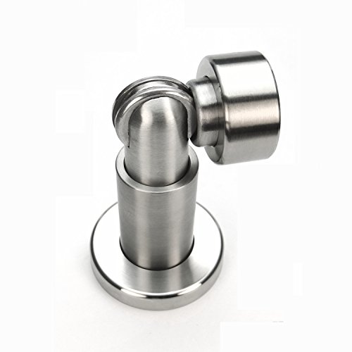 VIBORG Deluxe SUS304 Edelstahl Guss verstellbar Leistungsstark Boden oder Wandhalterung montiert Magnetverschluss Türkeil Türkeile Stopper Türstopper Satin Nickel gebürstet - 7