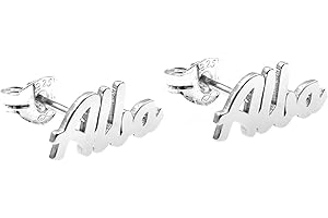 MI JOYA PERSONALIZADA - Pendientes PLATA DE LEY personalizado con nombre