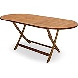 CASARIA Tavolo da Giardino Boston 160x85 cm Pieghevole Legno d' Acacia Portaombrellone Tavoli Esterno