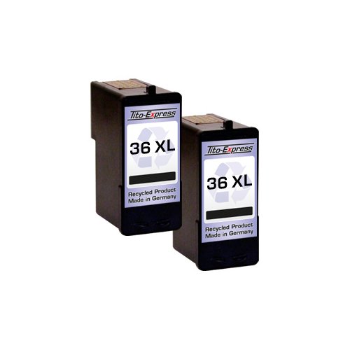 PlatinumSerie® 2x Druckerpatrone für Lexmark 36 XL Black X5650 X3650 X3690 X4630 X4650 X5630 X5650 - 2
