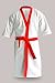 Loomkart Very Fine Export Quality Bath Robes in White With Red Very Soft Velvet Finish in Avioni Zip-Packing- Standard Size RS.949.00